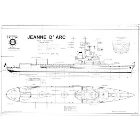 Plan du bateau Jeanne d'Arc.