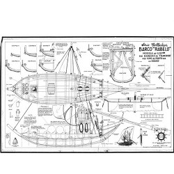 Plan du bateau Barco Rabelo