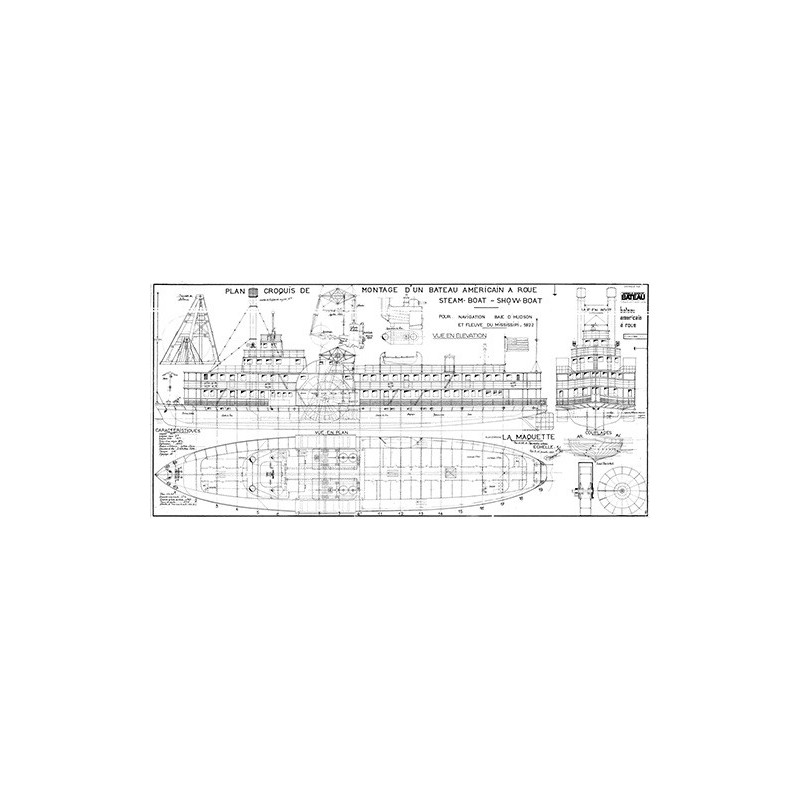 Plan du bateau Bateau Américain à Roue