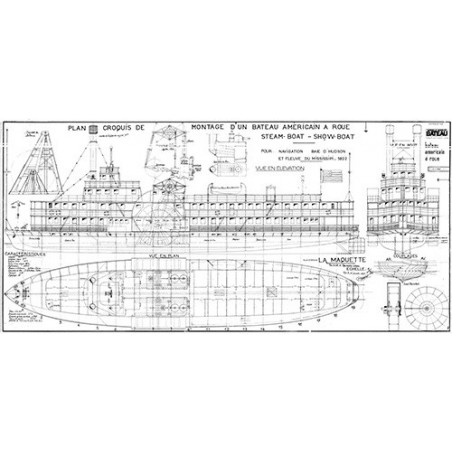 Plan du bateau Bateau Américain à Roue
