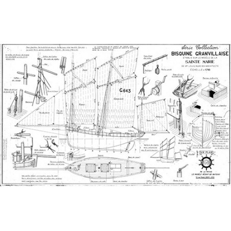 Plan du bateau Bisquine de Granville