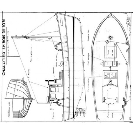 Plan du bateau Chalutier Bois