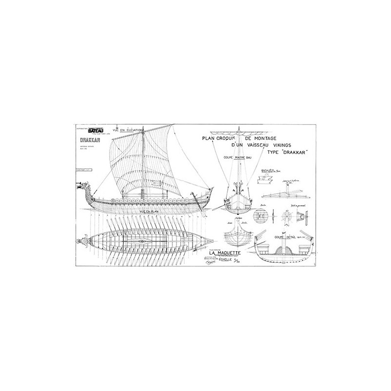 Plan du bateau Drakkar Viking