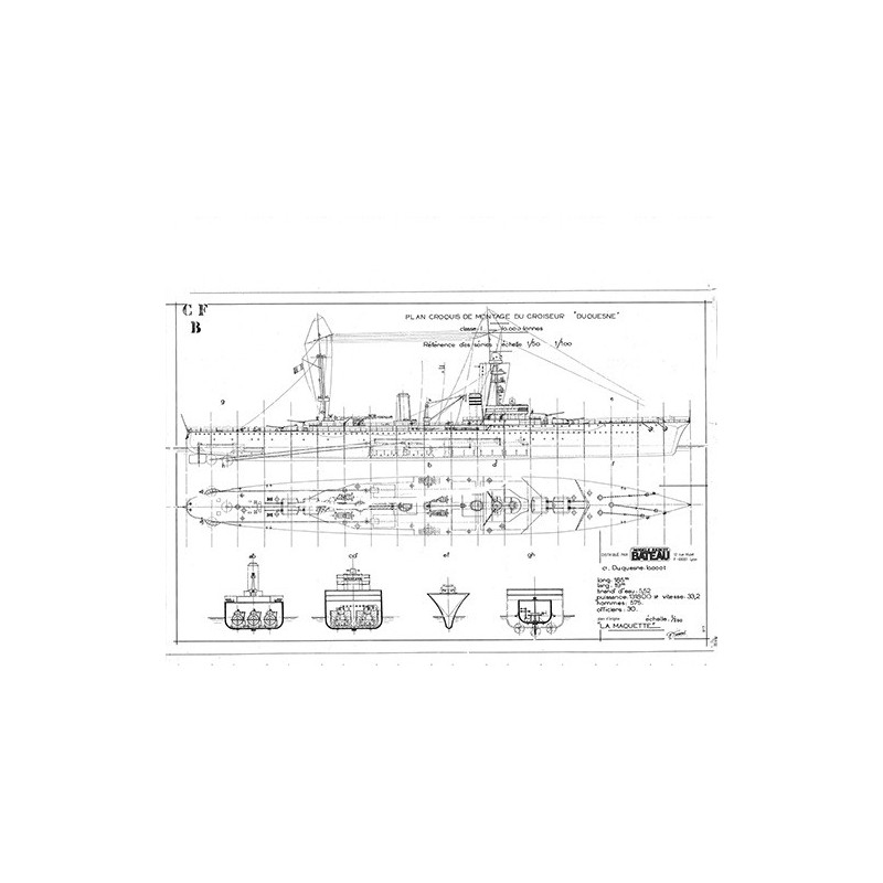 Plan du bateau Duquesne